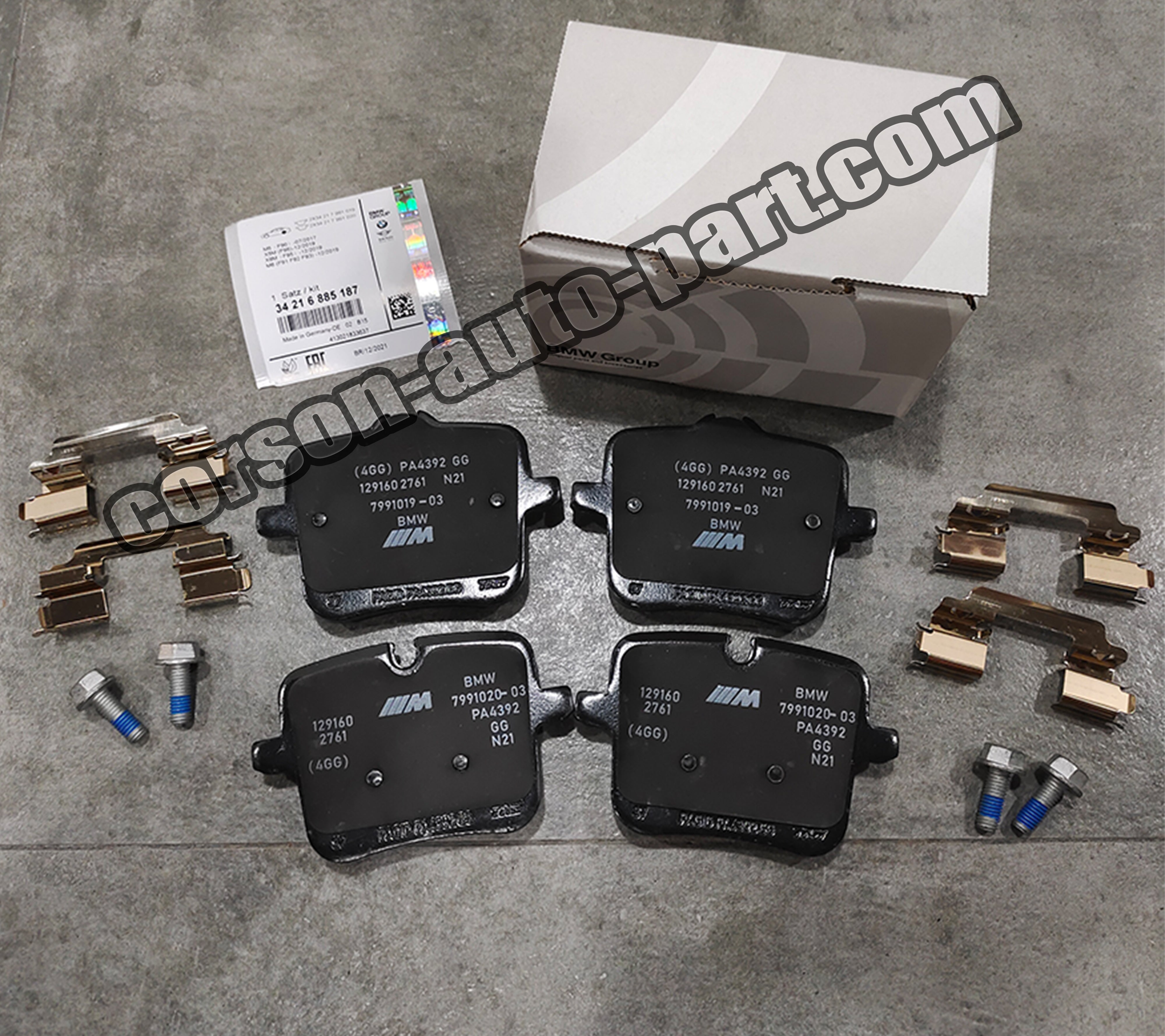 ORIGINAL BMW brake pads 5 series F90 M5 7 series G11 M760i 8 series G14-16 rear 34216885187